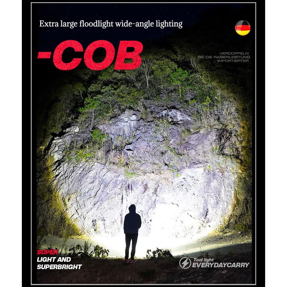 Mini EDC Solar LED Flashlight Portable Multifunctional Keychain Torch USB Rechargeable COB Camping Lantern with Strong Magnetic