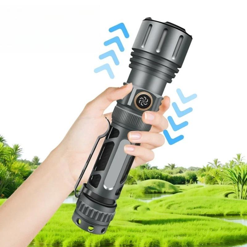 Super Bright LED Zoomable Flashlight 5 Lighting Modes Waterproof Torch with Clip for Outdoor Hiking Fishing Emergency Flashlight 5 Lighting Modes Waterproof Torch with Clip for Outdoor Hiking Fishing Emergency