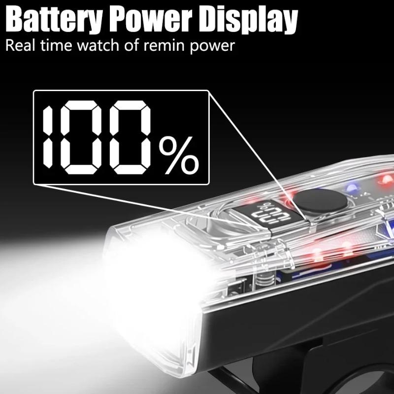 Super Bright LED Rechargeable Bicycle Light Bicycle Tail Light Set with Red/Blue Warning for night cycling safety
