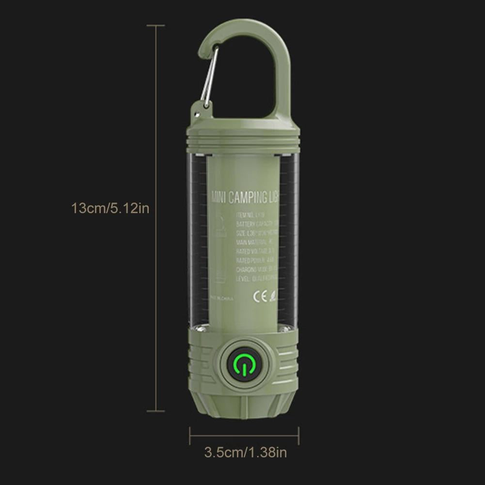 LED Retro Camping Light Type-C Charging Emergency Flashlight Outdoor Lighting Camp Atmosphere Hanging Light