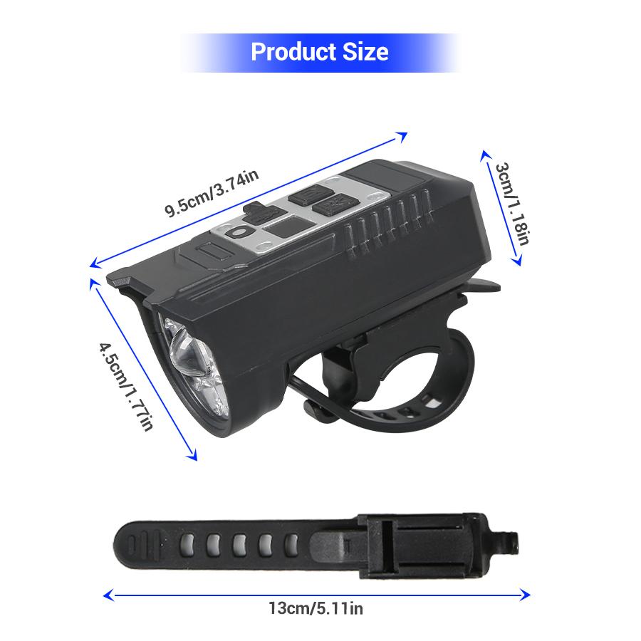 LED Bicycle Front Light Type-C Rechargeable Bicycle Headlight Road Bike Headlamp Easy Install Cycling Accessories Night Riding
