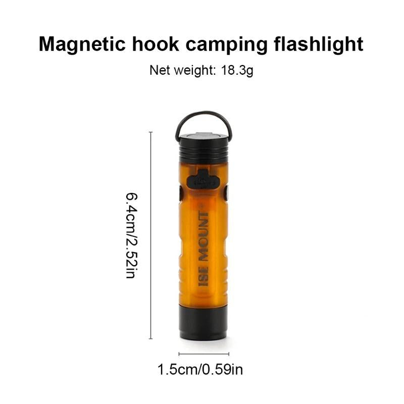 Ultra-bright Mini LED Flashlight with COB Side Light Multifunctional USB Charging Torch with Hook&clip for Outdoor Camping Dog Walking Hiking Portable lighting