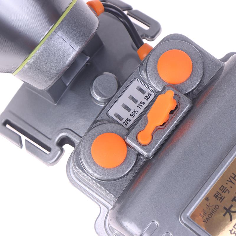 Super Bright LED Aluminum Headlight Rechargeable Waterproof Headlamp with Blue&Yellow Light for Camping Camping Adventure Hiking