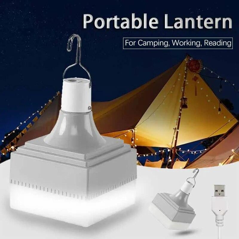 Outdoor Ultra Bright LED Camping Light with Hook 3 Lighting Modes Bulb Handheld Light for Camping Reading Work Portable Lighting