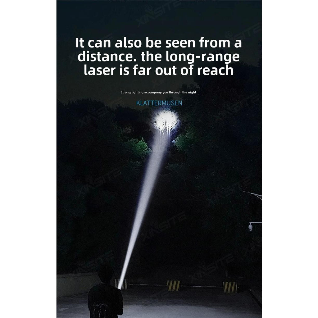 USB Charging Super Bright LED Flashlight 3 Mode Zoom torch with Digital Power Display for outdoor camping fishing hiking cycling