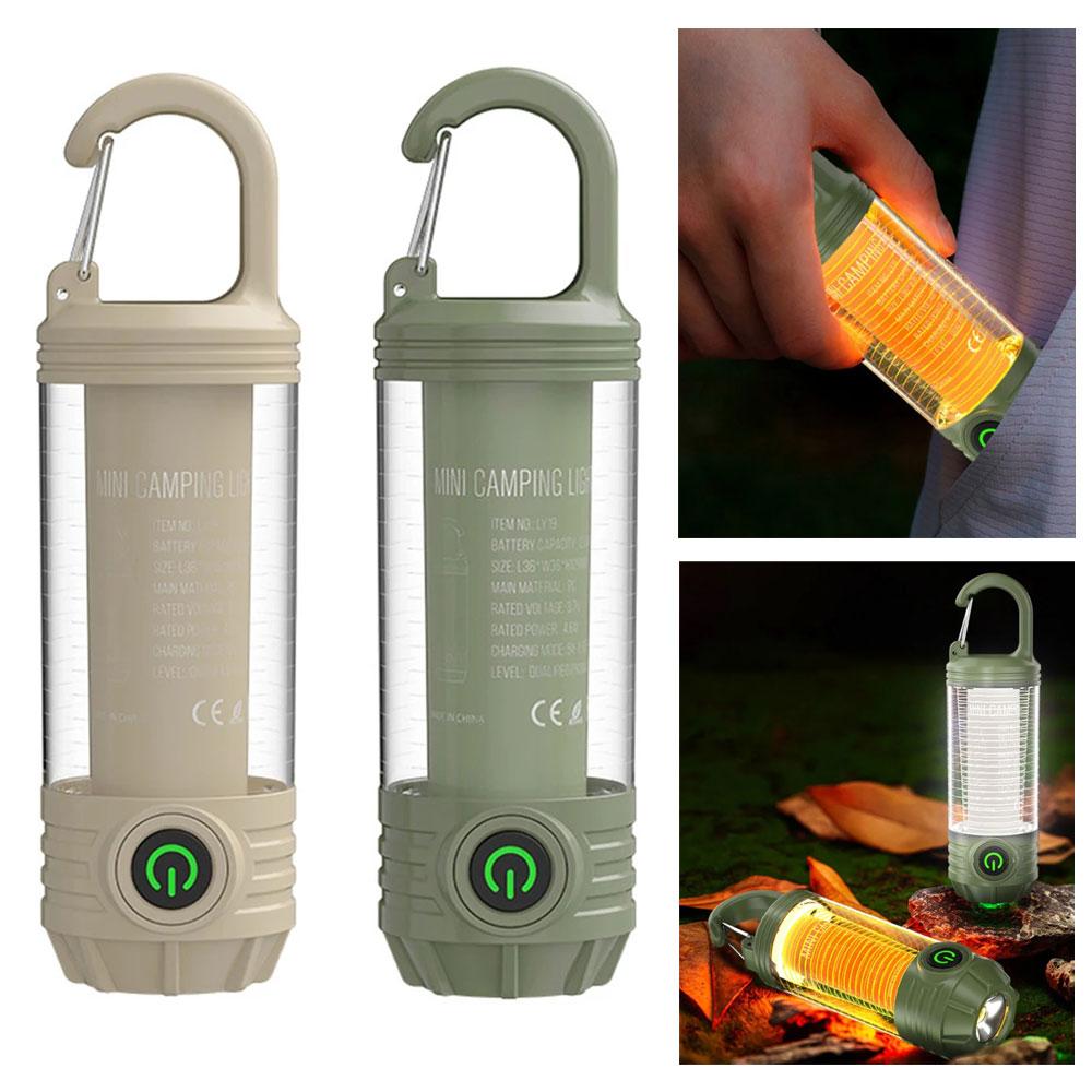LED Retro Camping Light Type-C Charging Emergency Flashlight Outdoor Lighting Camp Atmosphere Hanging Light