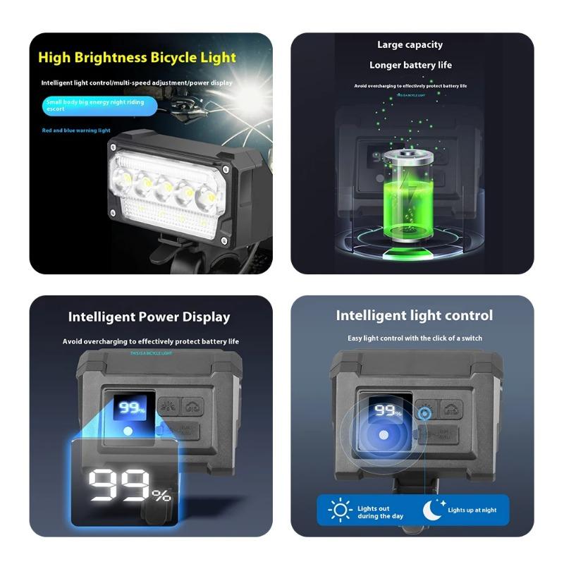 Bicycle Front Light Super Bright Bicycle Light Waterproof Bicycle Head Light Rechargeable Bike Safety Lamp Cycling Accessories