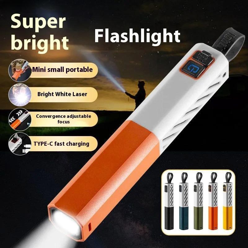 Ultra Bright LED Zoomable Flashlight 5 Lighting Modes Rechargeable Waterproof Torch for Camping Mountaineering Hiking