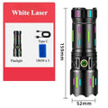 Super Bright LED Zoomable Flashlight 5 Lighting Modes Rechargeable Torch with Fluorescent for Camping Hiking Fishing
