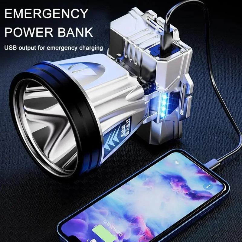 (10 Years Warranty) Ultra Bright LED Induction Headlight 6 Lighting Modes Solar Rechargeable Headlamp with Power Display for Fishing Cycling Mountaineering Adventuring