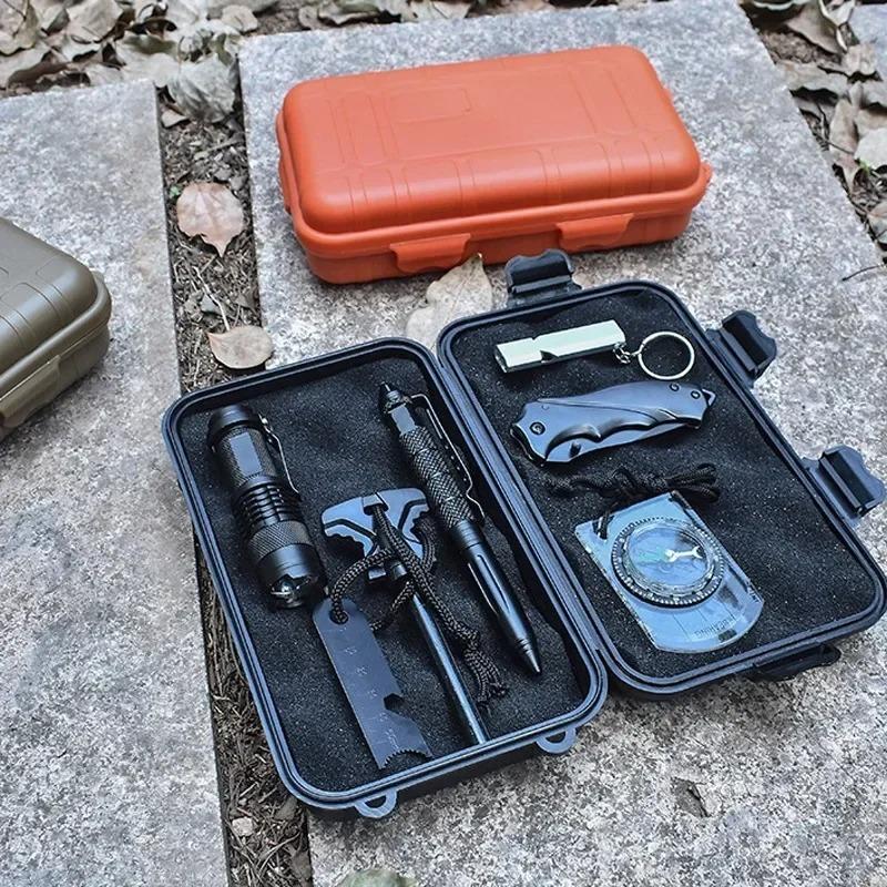 11.5-20cm Pressureproof Waterproof Fishing Tools Storage Box Outdoor Survival Toolbox