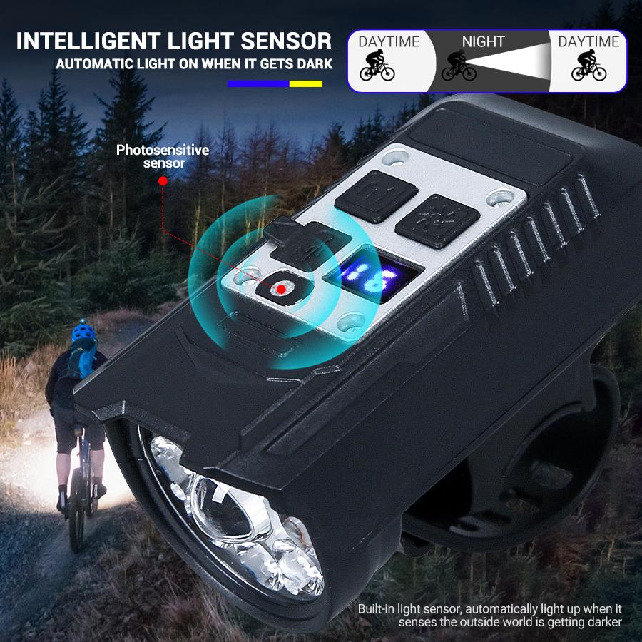 LED Bicycle Front Light Type-C Rechargeable Bicycle Headlight Road Bike Headlamp Easy Install Cycling Accessories Night Riding