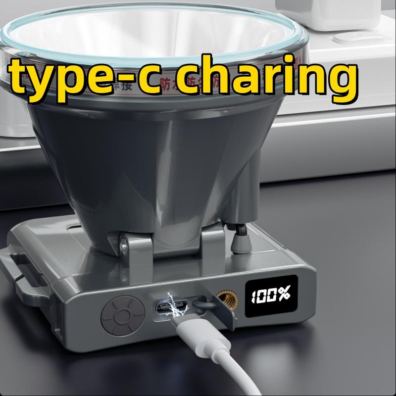 Super Bright LED Induction Headlight Knob Infinitely Dimmable Fixed Focus Headlamp Long Endurance Fishing Light Is Used for Outdoor Camping, Fishing, Hiking, Exploration, Cycling