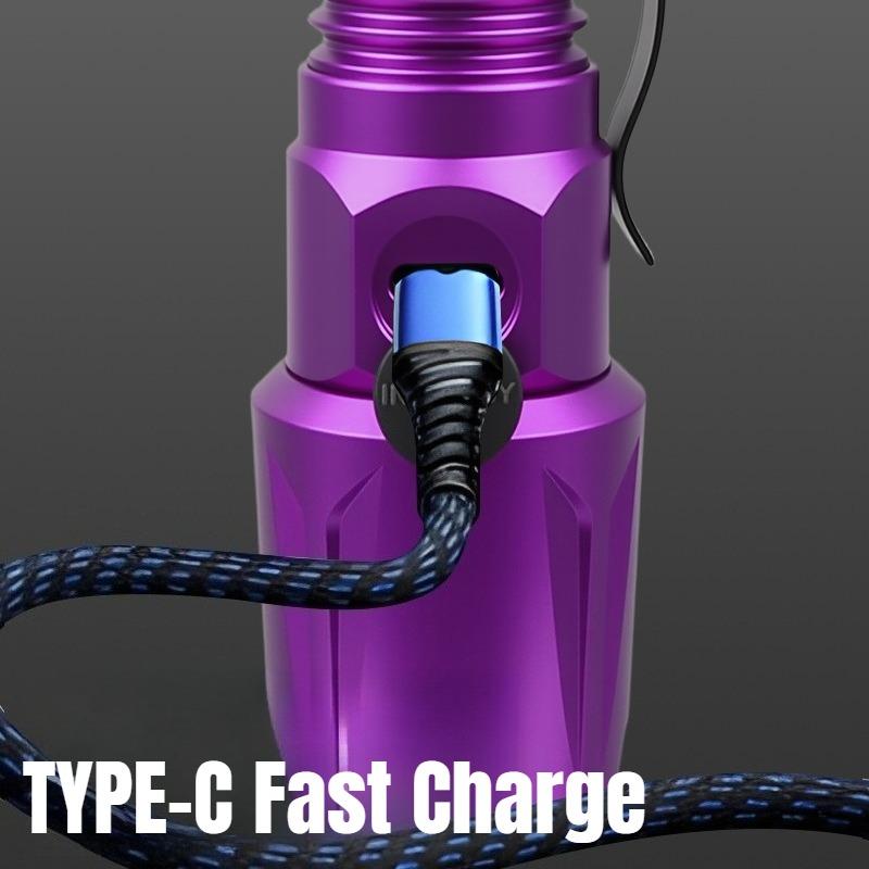 Ultra Bright UV Flashlight 3 Lighting Modes Rechargeable Torch for Pet Urine Detection and Resin Curing