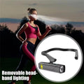 USB Rechargeable LED HeadLight with Removable Ear Hook Super Bright 5 Modes Headlamp for Outdoor Camping Hiking Fishing Cycling Night Work