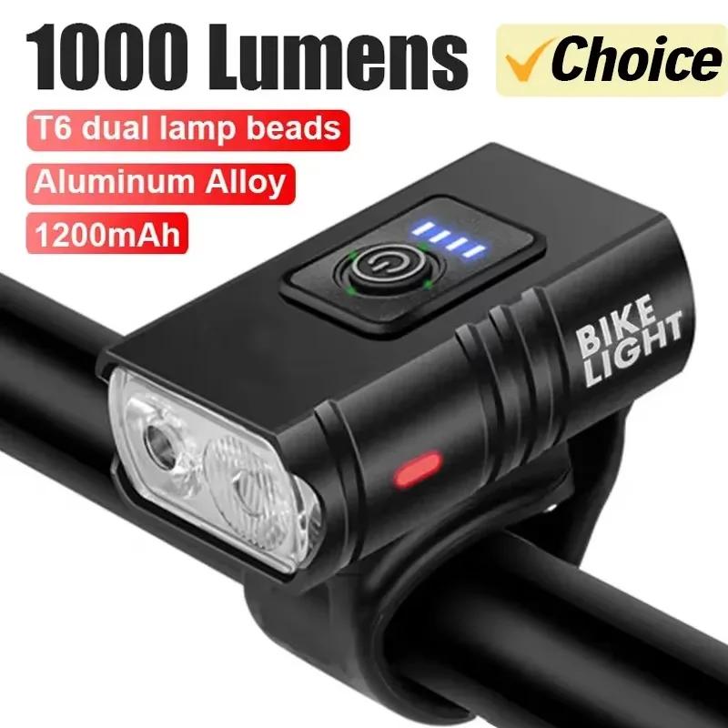 Super Bright Bicycle Front Light USB/Solar Rechargeable Highlight Mtb Road Bike Headlight Night Riding Warning Lamp Cycling Light