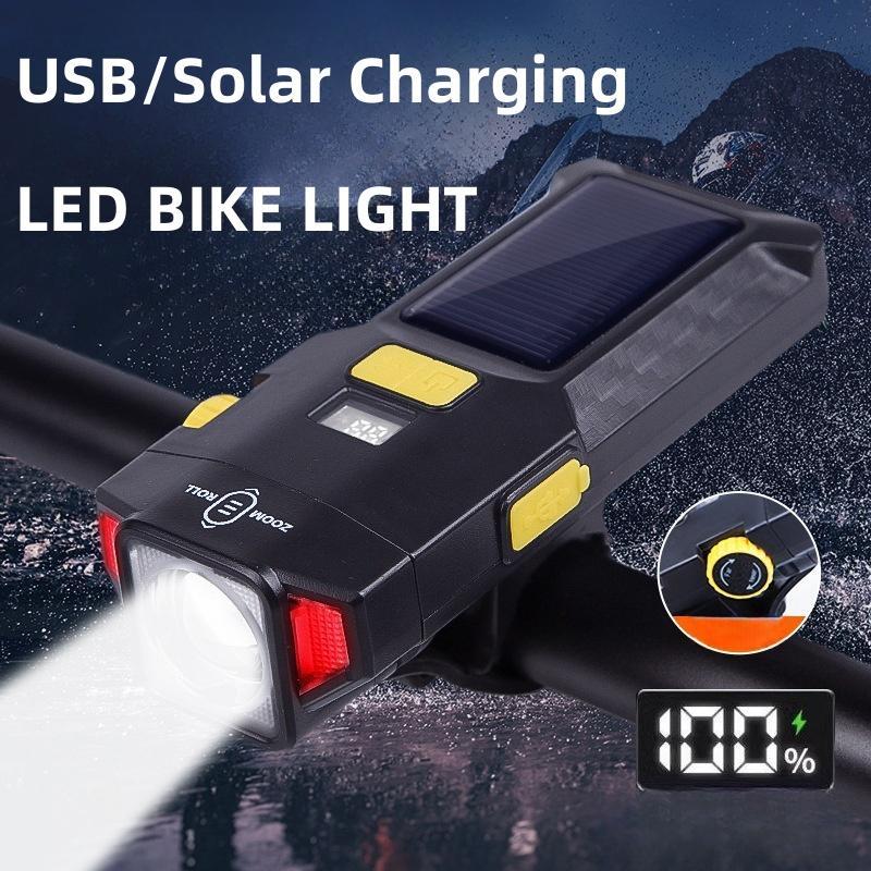T6 LED Bike Front Light Bicycle Headlight Rechargeable Bright MTB Road Bike Head Lamp LED Cycling Flashlight for Night Riding