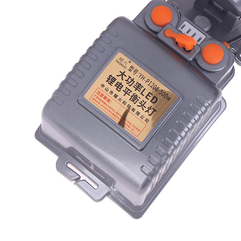 Super Bright LED Aluminum Headlight Rechargeable Waterproof Headlamp with Blue&Yellow Light for Camping Camping Adventure Hiking