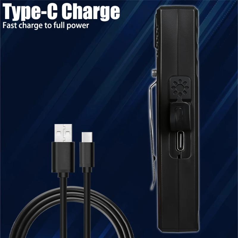 Super Bright LED Ear Clip Headlight 7 Lighting Modes Rechargeable Waterproof Ear Clip Headlamp with Red/Blue COB Side Light for Outdoor Fishing Hiking Running Cycling