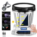 (10 Years Warranty) Ultra Bright LED Induction Headlight 6 Lighting Modes Solar Rechargeable Headlamp with Power Display for Fishing Cycling Mountaineering Adventuring