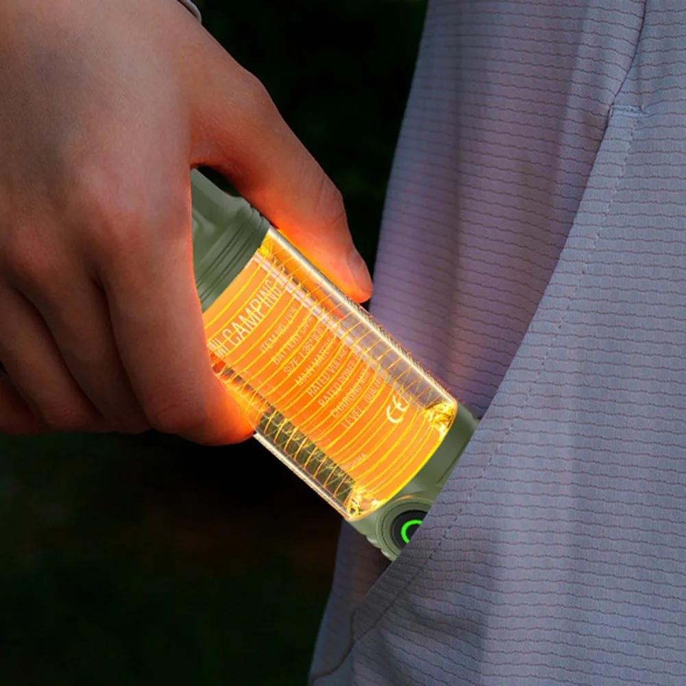 LED Retro Camping Light Type-C Charging Emergency Flashlight Outdoor Lighting Camp Atmosphere Hanging Light