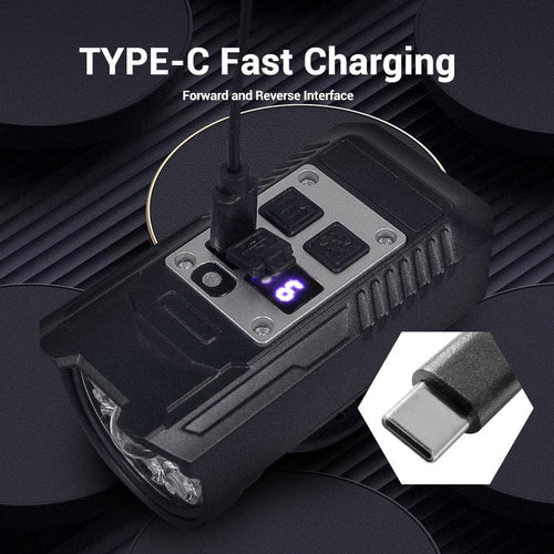 LED Bicycle Front Light Type-C Rechargeable Bicycle Headlight Road Bike Headlamp Easy Install Cycling Accessories Night Riding