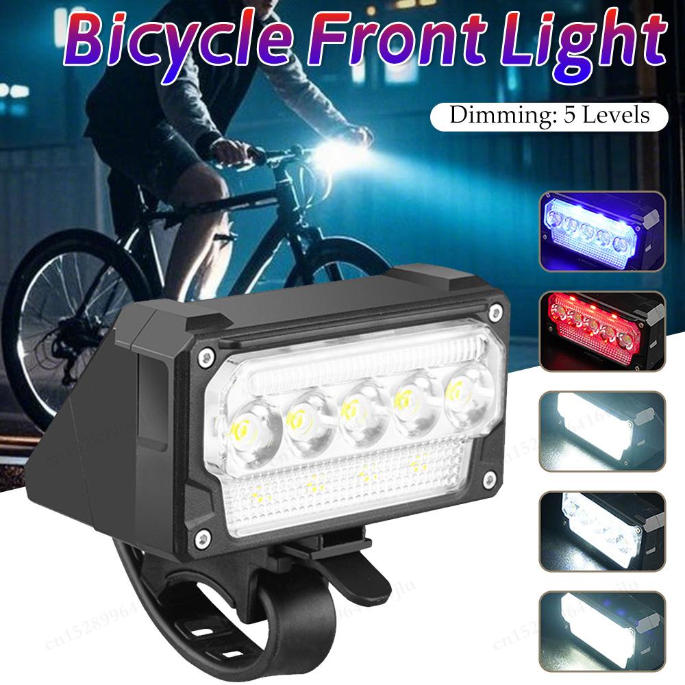 Bicycle Front Light Super Bright Bicycle Light Waterproof Bike Flashlight 5 Level Dimmable Bike Safety Lamp Cycling Accessories