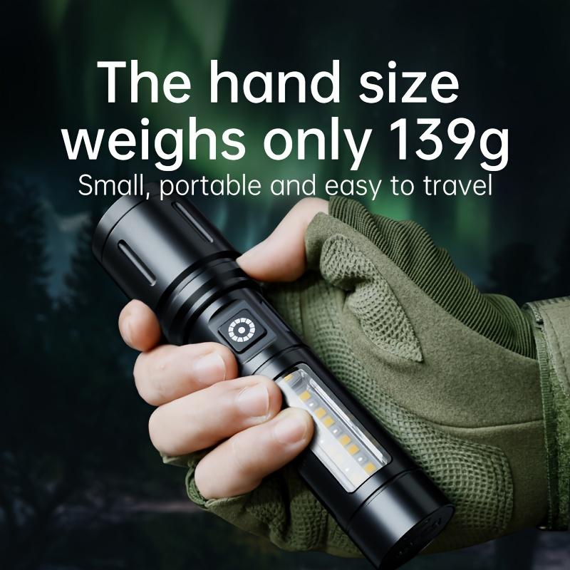 LED Rechargeable Flashlight Multifunctional Outdoor Portable Zoomable Torch for Outdoor Camping Hiking Fishing
