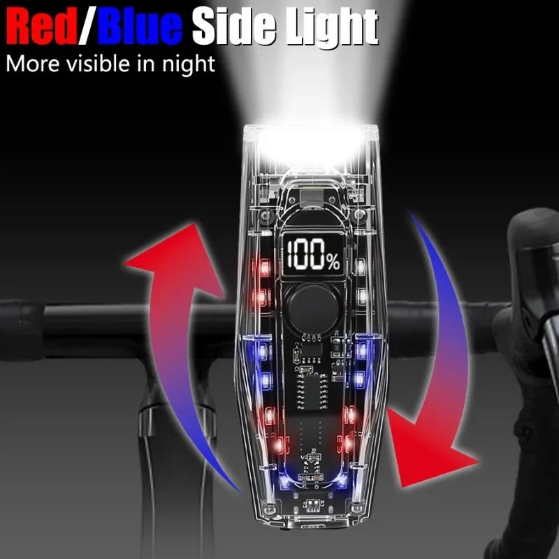 Super Bright LED Rechargeable Bicycle Light Bicycle Tail Light Set with Red/Blue Warning for night cycling safety
