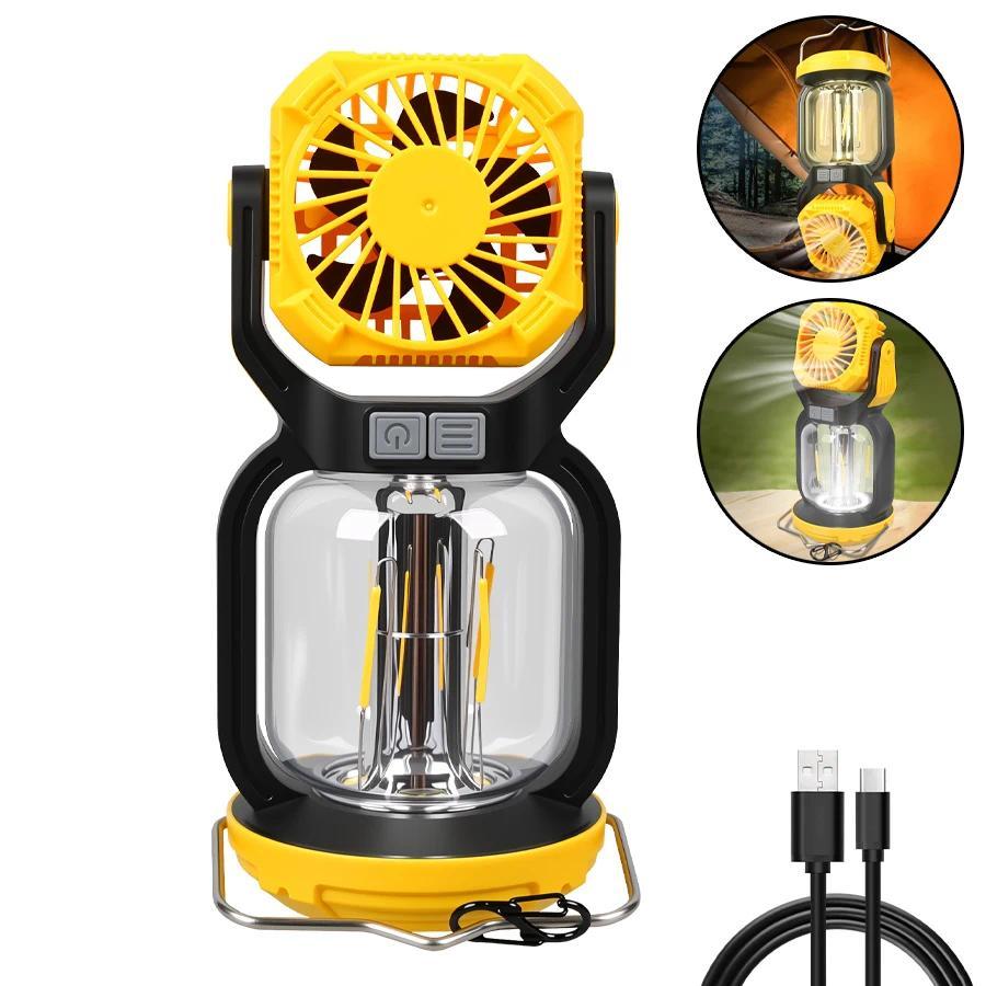 Rechargeable Camping Lantern Stepless Dimming COB Portable Waterproof for Hiking Fishing Emergency Home Power Outages Indoor Out
