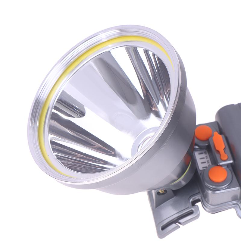 Super Bright LED Aluminum Headlight Rechargeable Waterproof Headlamp with Blue&Yellow Light for Camping Camping Adventure Hiking