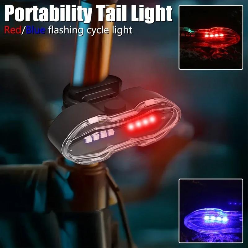 Super Bright LED Rechargeable Bicycle Light Bicycle Tail Light Set with Red/Blue Warning for night cycling safety