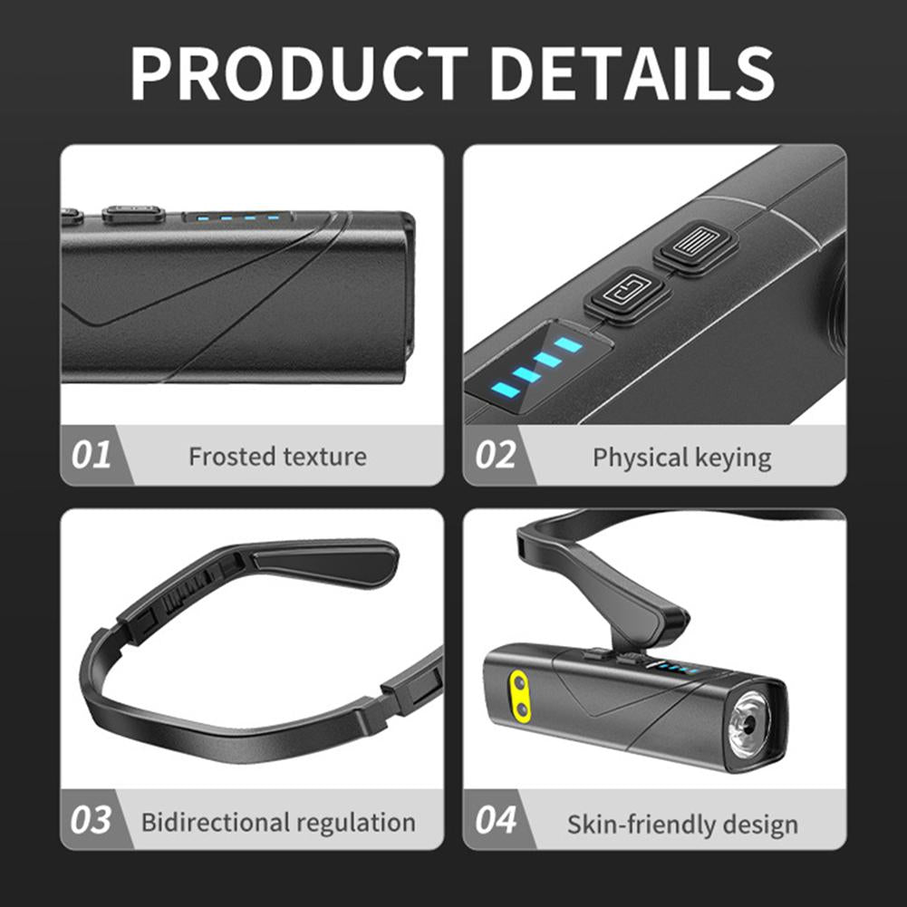 XPG LED Ear-Mounted Headlamp USB Rechargeable Motion Sensor Super Bright Headlight for Camping Mountain Climbing