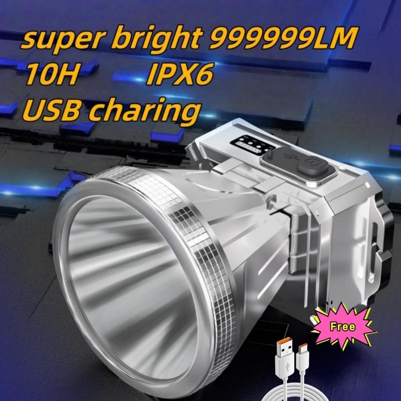 (10 years warranty) super bright LED rechargeable headlight long endurance fishing headlamp angle adjustable for outdoor camping cycling hiking mountaineering adventure