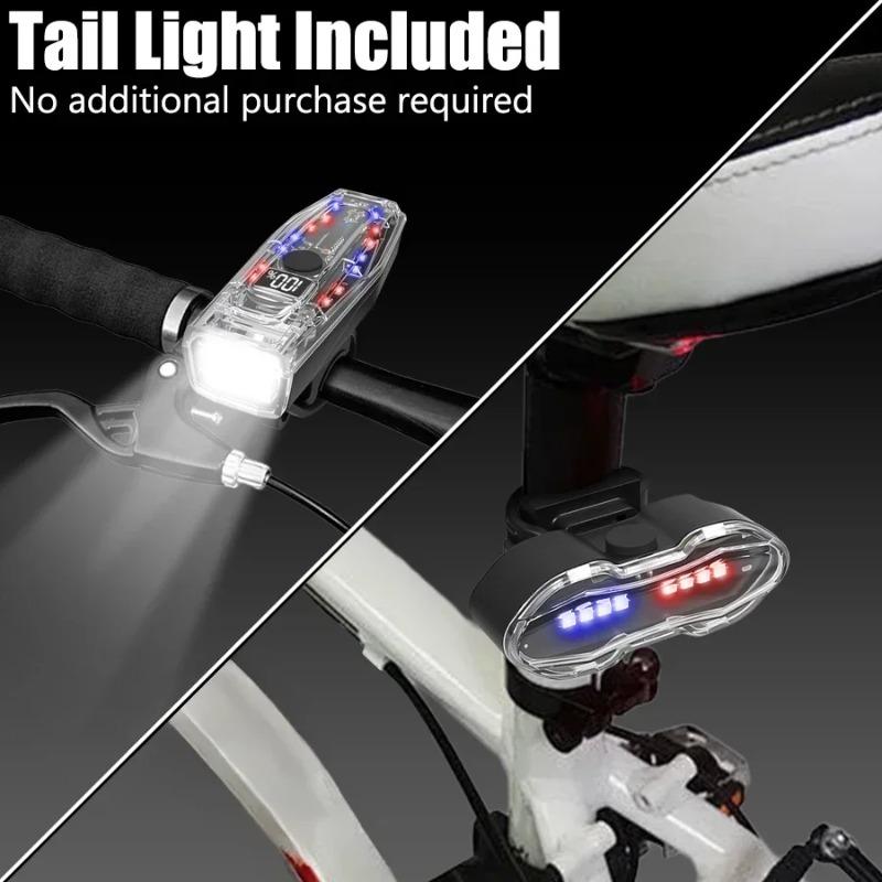 Super Bright LED Rechargeable Bicycle Light Bicycle Tail Light Set with Red/Blue Warning for night cycling safety