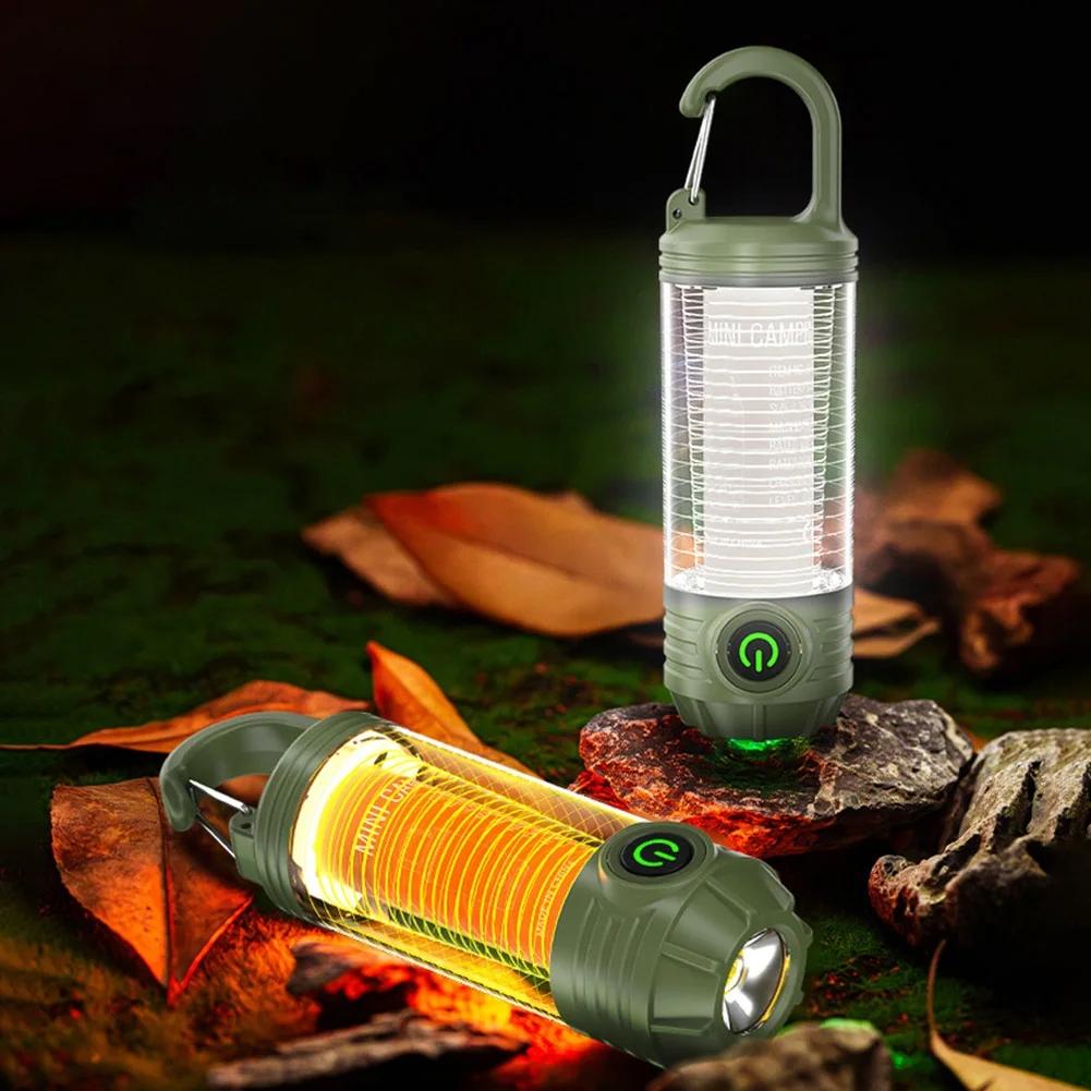 LED Retro Camping Light Type-C Charging Emergency Flashlight Outdoor Lighting Camp Atmosphere Hanging Light
