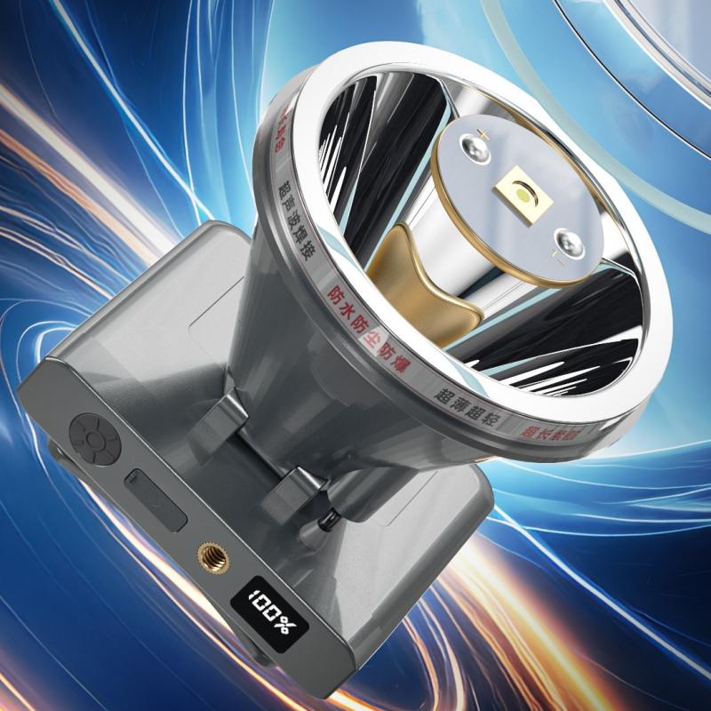 Super Bright LED Induction Headlight Knob Infinitely Dimmable Fixed Focus Headlamp Long Endurance Fishing Light Is Used for Outdoor Camping, Fishing, Hiking, Exploration, Cycling