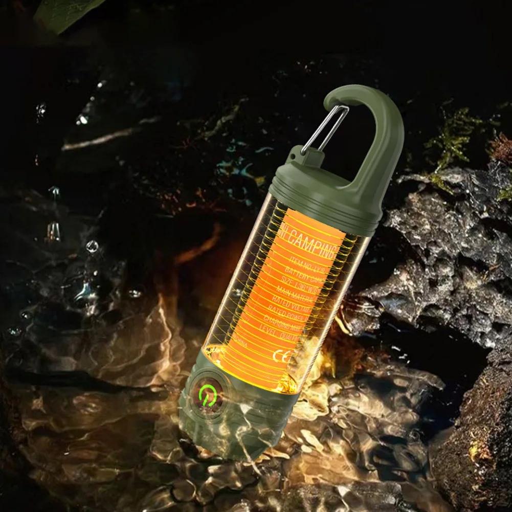 LED Retro Camping Light Type-C Charging Emergency Flashlight Outdoor Lighting Camp Atmosphere Hanging Light