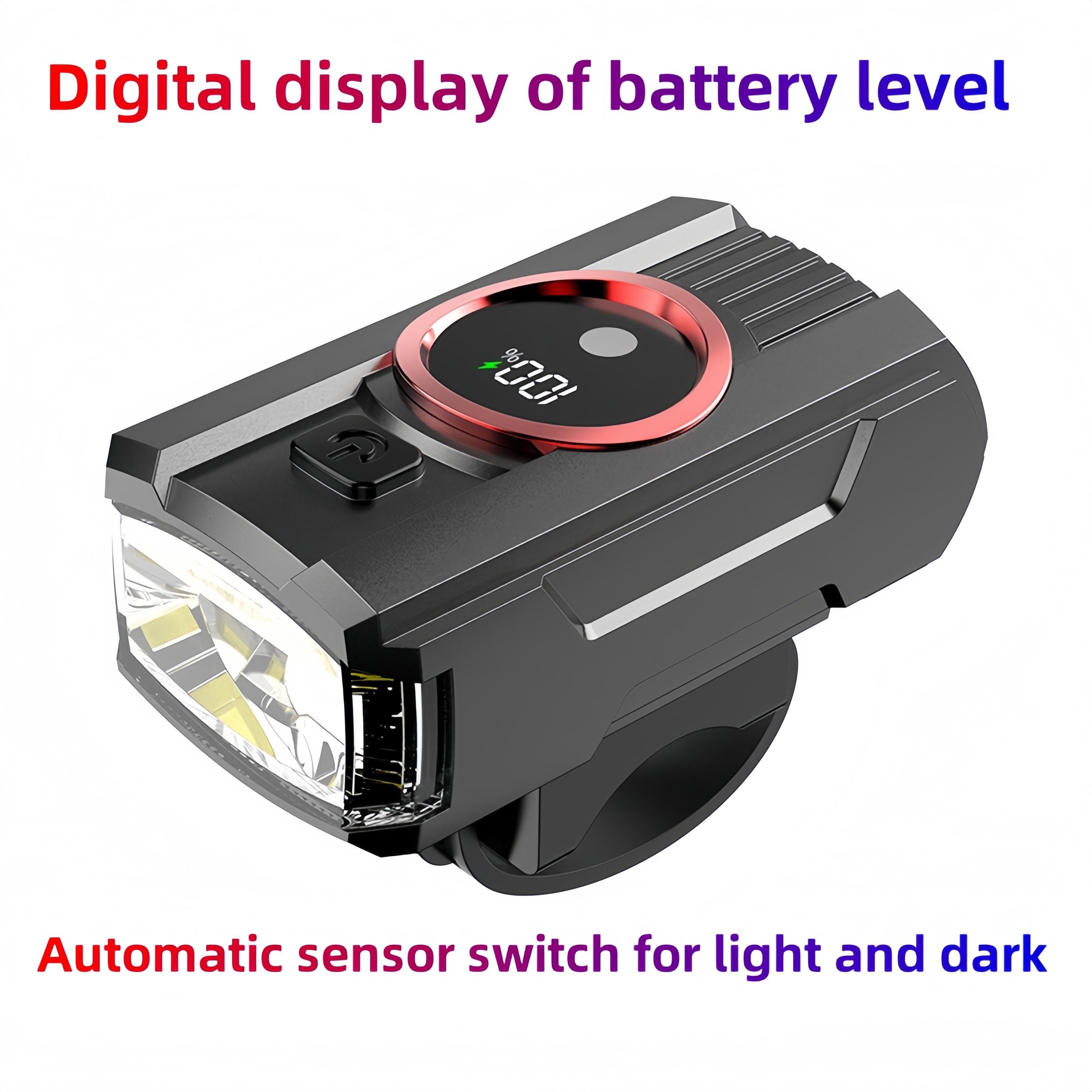 Super Bright Bicycle Front Light USB/Solar Rechargeable Highlight Mtb Road Bike Headlight Night Riding Warning Lamp Cycling Light